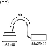 LED Modul Einbauleuchte 3-Step-Dim Base Coin rund 51mm Coin 