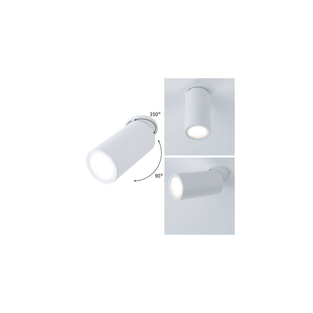 93086 led Einbauleuchte Turnal rund 60mm 90° Coin 6W 470lm 230V dimmbar 2700K Weiß matt - Paulmann
