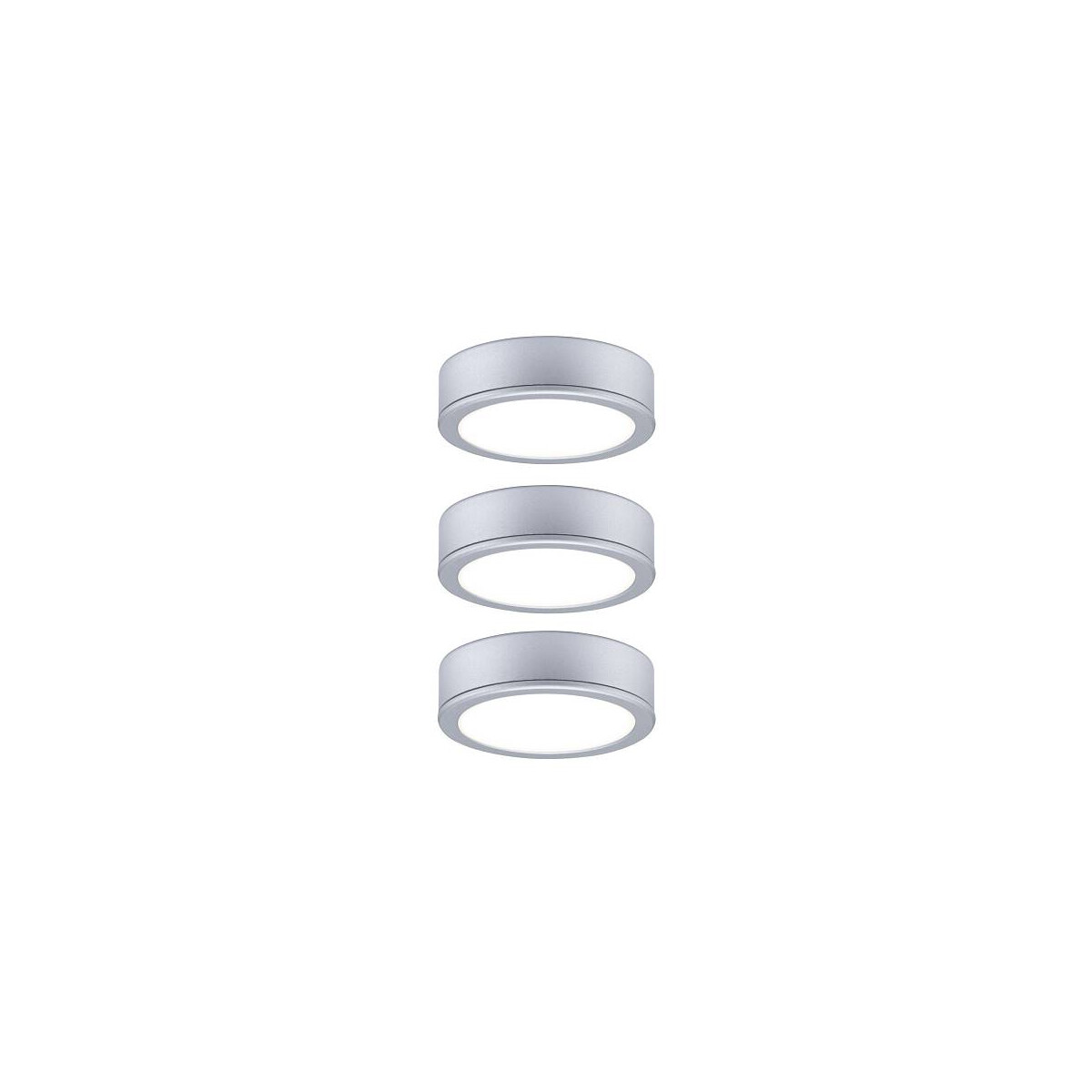 LED Unterschrankleuchte Pukk 3x3,5W 65mm 3x210lm 230V rund Chrom matt