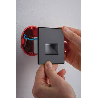 LED Wandeinbauleuchte Edge Quadro eckig 80x5mm 1,2W 50lm 230