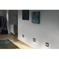 LED Wandeinbauleuchte Edge Quadro eckig 80x5mm 1,2W 50lm 230