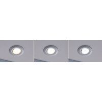 HomeSpa LED Einbauleuchte Calla 3er-Set schwenkbar IP65 rund