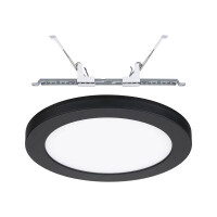 LED Einbaupanel 2in1 Cover-it rund 225mm 1200lm 4000K Schwar