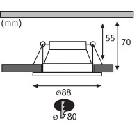 LED Einbauleuchte 3-Step-Dim Cole Coin IP44 rund 88mm Coin 6