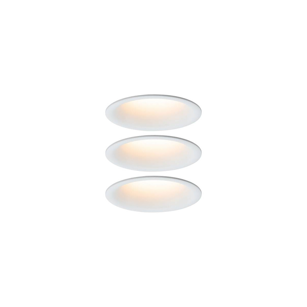 LED Einbauleuchte Cymbal Coin Basisset IP44 rund 77mm Coin 3x6W 3x440lm 230V dimmbar Dim to warm Weiß matt