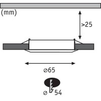 LED Möbeleinbauleuchten Micro Line 3er-Set rund 65mm 3x
