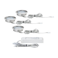 LED Möbeleinbauleuchten Micro Line 3er-Set rund 65mm 3x