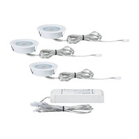 LED Möbeleinbauleuchten Micro Line 3er-Set rund 65mm 3x