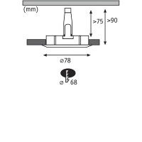Einbauleuchte Nova starr rund 78mm GU10 max. 35W 230V dimmba