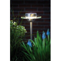 Solar LED Gartenstrahler Ufo IP44 3000K Edelstahl Klar 4