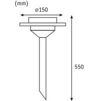Solar LED Gartenstrahler Ufo IP44 3000K Edelstahl Klar 5