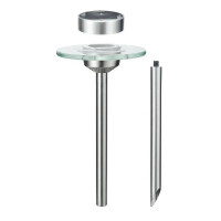 Solar LED Gartenstrahler Ufo IP44 3000K Edelstahl Klar 6
