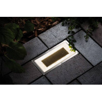 Solar LED Bodeneinbauleuchte Box IP67 2700K 7,5lm Edelstahl 