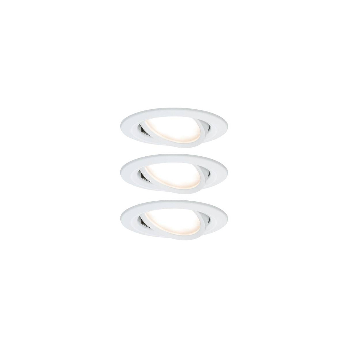 LED Einbauleuchte Nova Plus Coin Basisset schwenkbar rund 84mm 50° Coin 3x6W 3x470lm 230V dimmbar 2700K Weiß matt