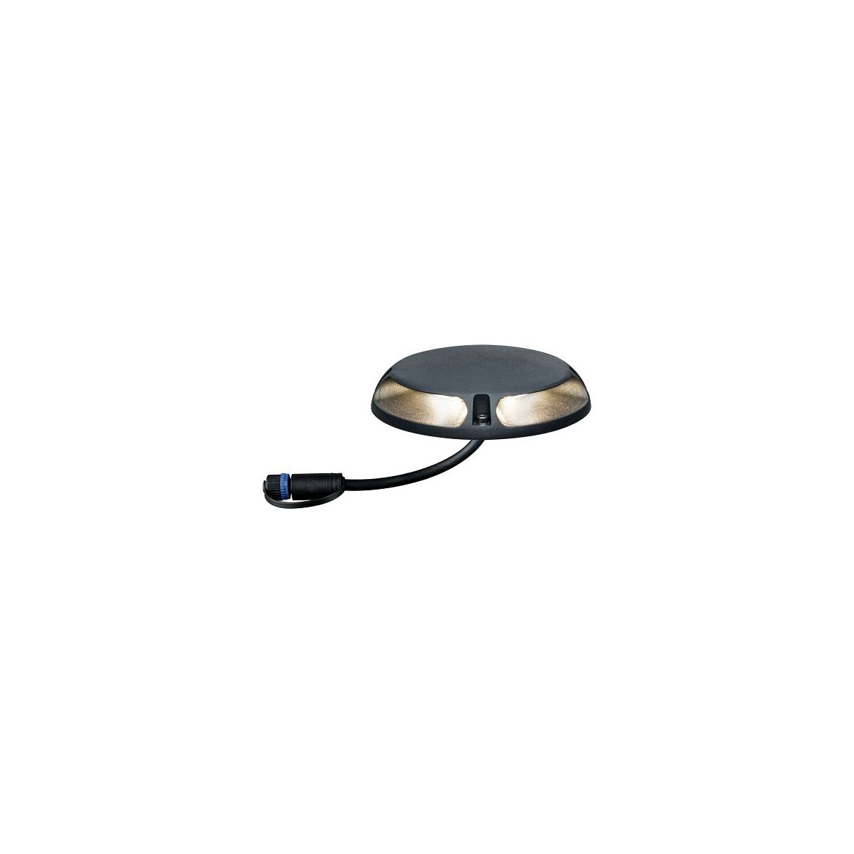 Plug & Shine LED Bodenaufbauleuchte Warmweiß Einzelspot Zweifacher Lichtaustritt, 180° IP67 3000K 2x3,3W Anthrazit