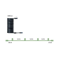 Plug & Shine Kabel 10m 5 Ausgänge IP68 Schwarz 6