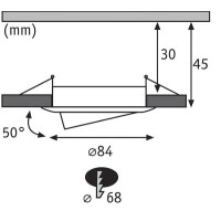 Premium LED Einbauleuchte Coin Basisset schwenkbar rund 84mm
