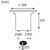 Special Line LED Bodeneinbauleuchte IP67 rund 108mm 3000K 3,