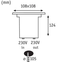 Special Line LED Bodeneinbauleuchte IP67 eckig 108x108mm 300