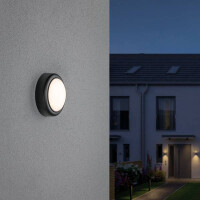 LED Außenwandleuchte IP44 140mm 3000K 8W 560lm 230V Gr