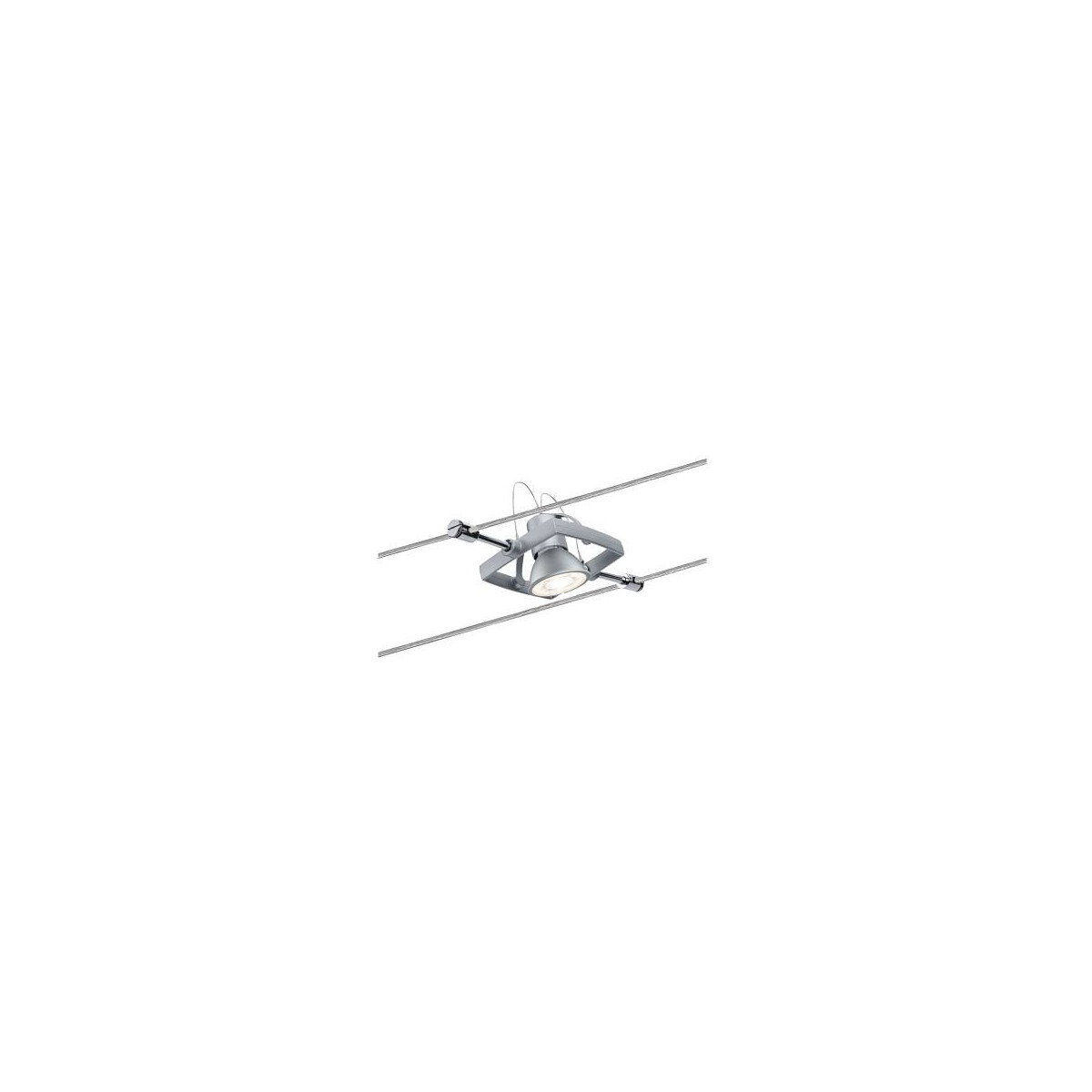 Seilsystem Mac II Einzelspot GU5,3 max. 10W dimmbar 12V Chrom matt