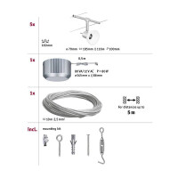 Seilsystem Sheela Basisset GU5,3 max. 5x10W dimmbar 230/12V 