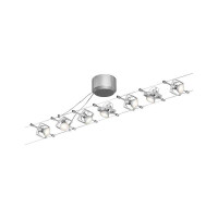 Seilsystem Mac II Basisset GU5,3 max. 7x10W dimmbar 230/12V 