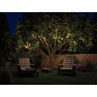 Plug & Shine LED Lichterkette Warmweiß IP44 7x0,2W