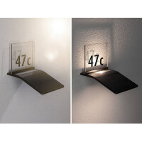 Solar LED Hausnummernleuchte Yoko Bewegungsmelder IP44 3000K