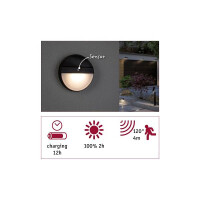 Solar LED Außenwandleuchte Elios Bewegungsmelder IP44 
