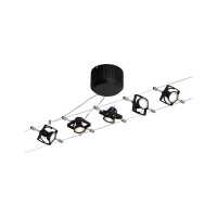 Seilsystem Mac II Basisset GU5,3 max. 5x10W dimmbar 230/12V 