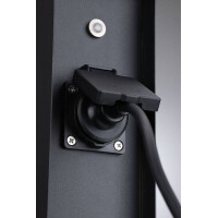 Steckdosensäule Rio Dämmerungsschalter IP44 Anthra