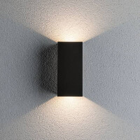 LED Außenwandleuchte Flame IP44 eckig 102x100mm 3000K 