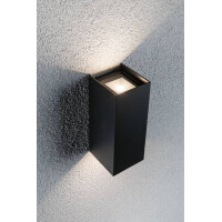 LED Außenwandleuchte Flame IP44 eckig 65x70mm 3000K 2x