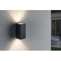LED Außenwandleuchte Flame IP44 eckig 58x75mm 3000K 2x