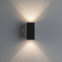LED Außenwandleuchte Flame IP44 eckig 58x75mm 3000K 2x
