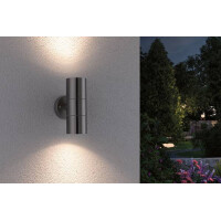Außenwandleuchte Flame IP44 60mm max. 2x10W 230V Edels