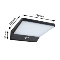 Solar LED Außenwandleuchte Ronas Bewegungsmelder IP44 