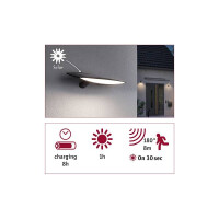 Solar LED Außenwandleuchte Kiran Bewegungsmelder IP44 