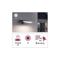 Solar LED Außenwandleuchte Kiran Bewegungsmelder IP44 