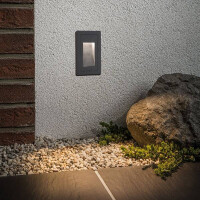LED Außenwandeinbauleuchte High IP44 eckig 103x58mm 30
