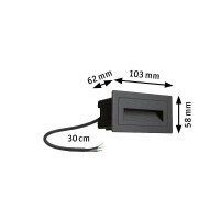 LED Außenwandleuchte Long IP44 eckig 103x58mm 3000K 4W