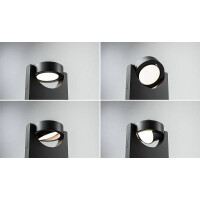 LED Außenwandleuchte Swivea IP44 183x206mm 3000K 8W 44