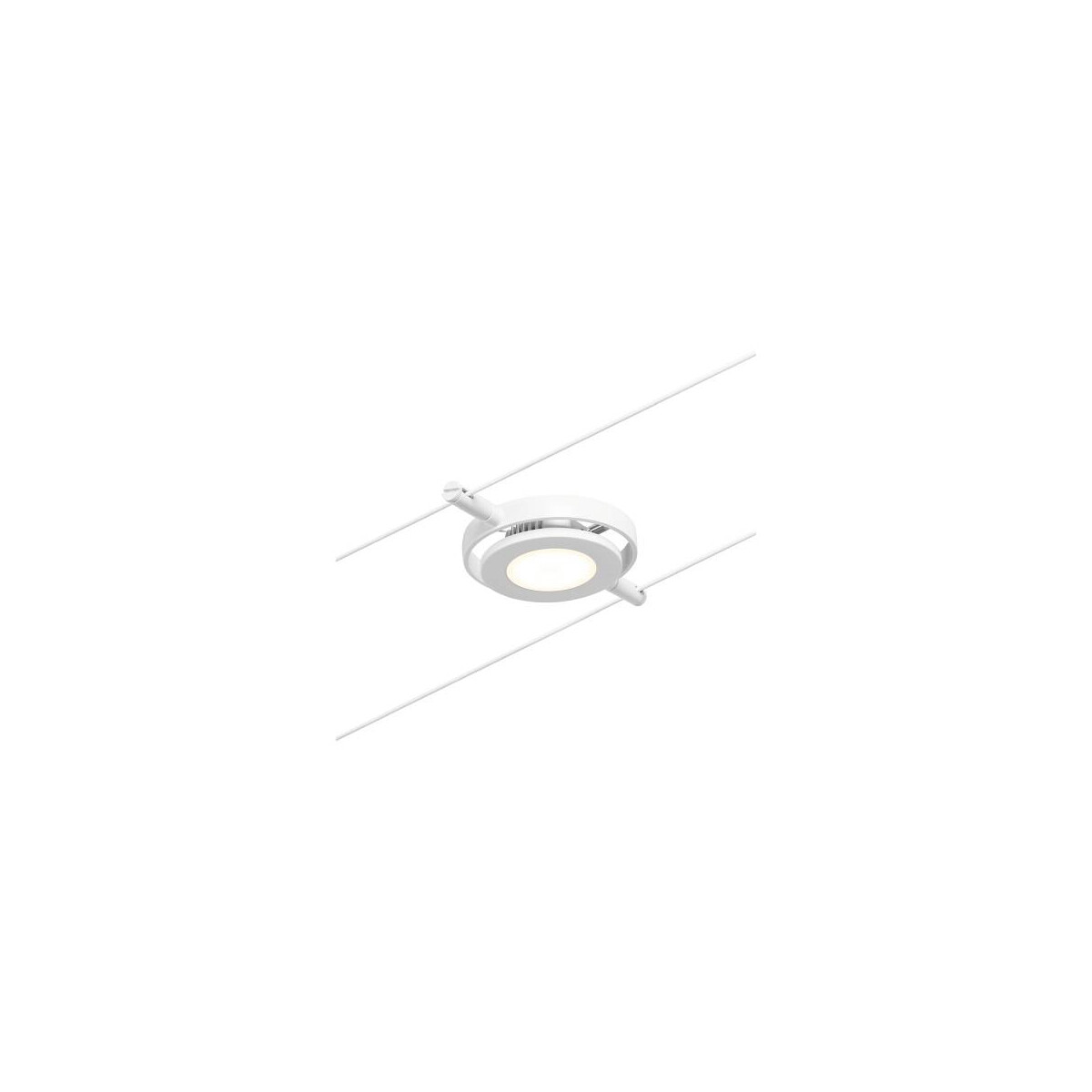 CorDuo LED Seilsystem RoundMac Einzelspot 200lm 4,5W 3000K 12V Weiß matt Chrom