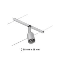CorDuo Seilsystem Salt Einzelspot GU5,3 max. 10W 12V Chrom m
