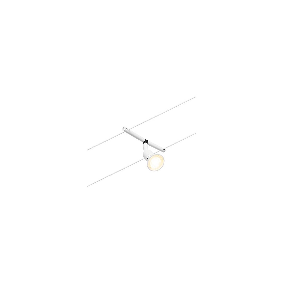 CorDuo Seilsystem Salt Einzelspot GU5,3 max. 10W 12V Weiß matt Chrom