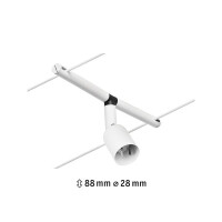 CorDuo Seilsystem Salt Einzelspot GU5,3 max. 10W 12V Wei&szl