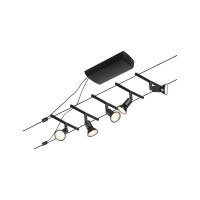 CorDuo Seilsystem Salt Basisset GU5,3 max. 5x10W 230/12V Sch
