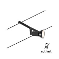 CorDuo Seilsystem Salt Einzelspot GU5,3 max. 10W 12V Schwarz