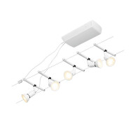 CorDuo Seilsystem Salt Basisset GU5,3 max. 5x10W 230/12V Wei